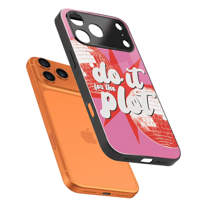 For The Plot sleek iphone 17 pro cover with tempered glass back and TPU edges