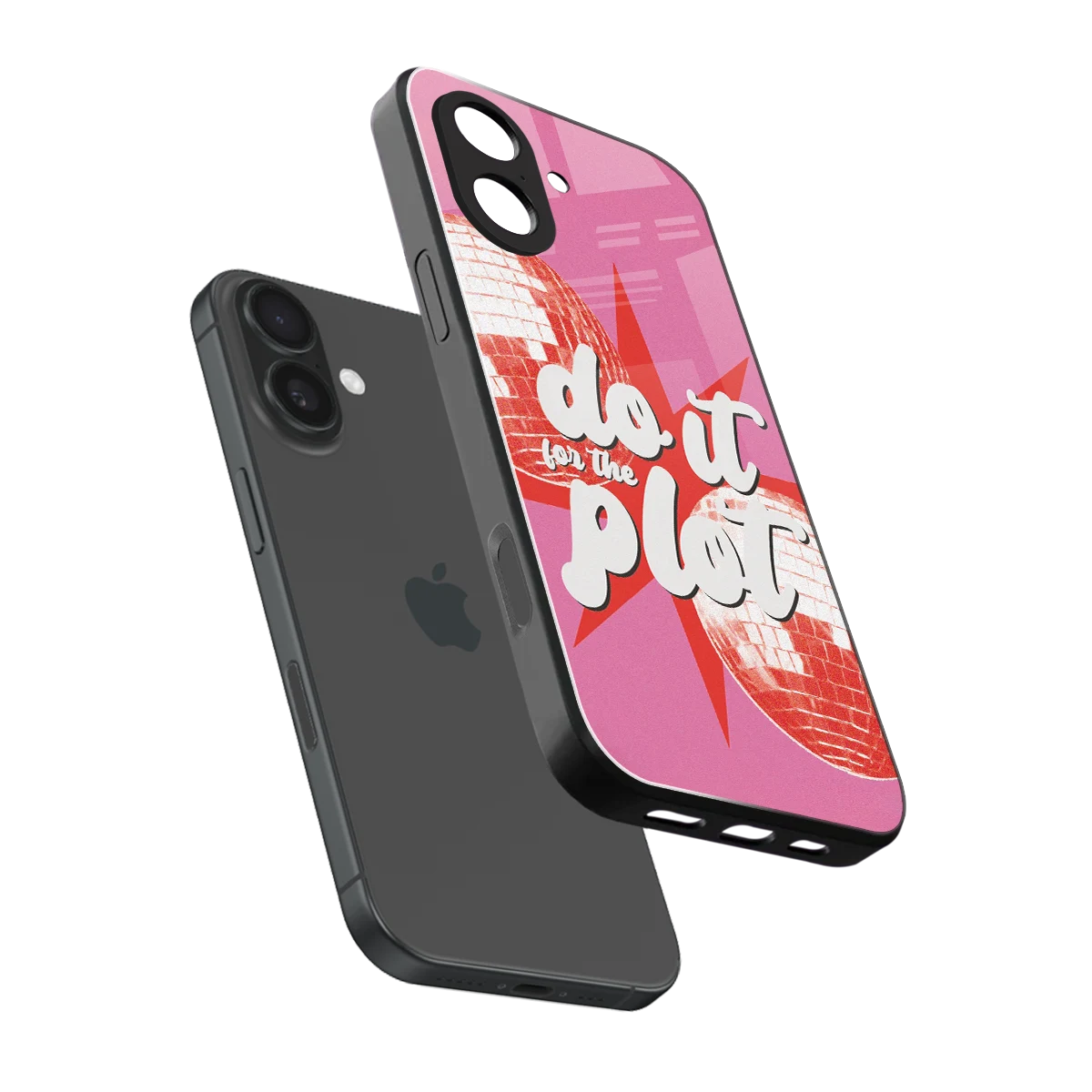 For The Plot sleek iphone 17 cover with tempered glass back and TPU edges