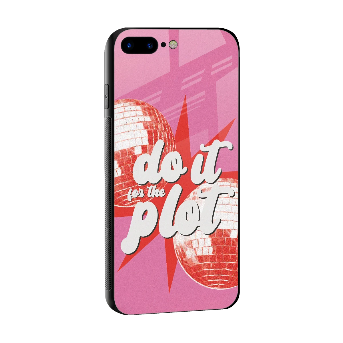 For The Plot sleek iphone 8 plus cover with tempered glass back and TPU edges