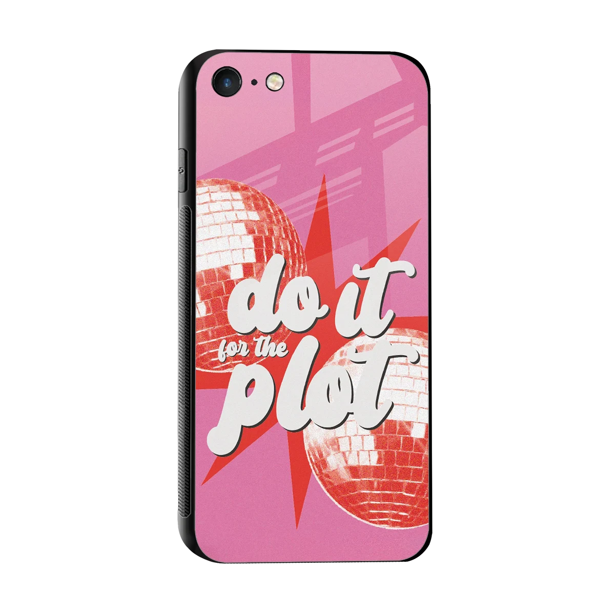 For The Plot sleek iphone 7 cover with tempered glass back and TPU edges