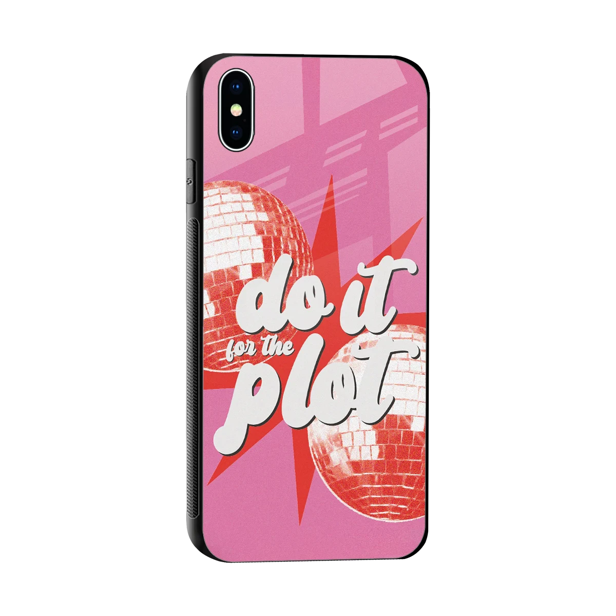 For The Plot sleek iphone xs max cover with tempered glass back and TPU edges