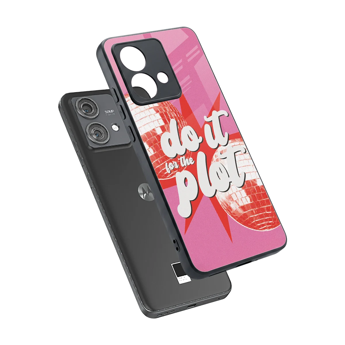 For The Plot sleek motorola edge 40 neo 5g cover with tempered glass back and TPU edges