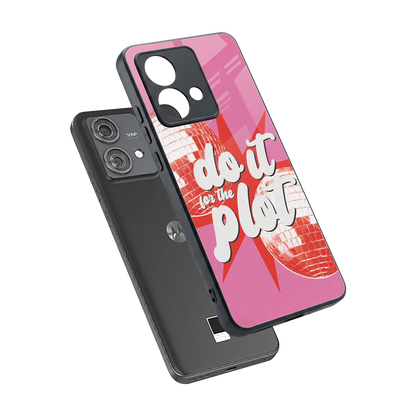 For The Plot sleek motorola edge 40 neo 5g cover with tempered glass back and TPU edges