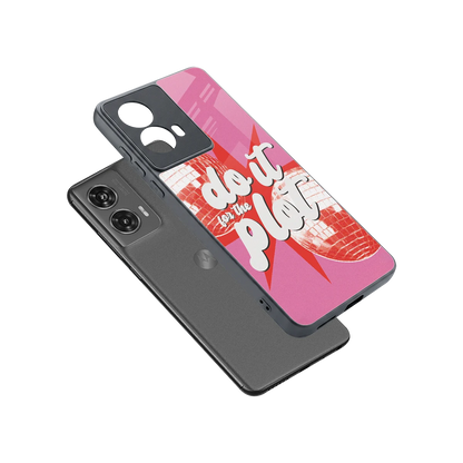 For The Plot sleek motorola edge 50 fusion cover with tempered glass back and TPU edges
