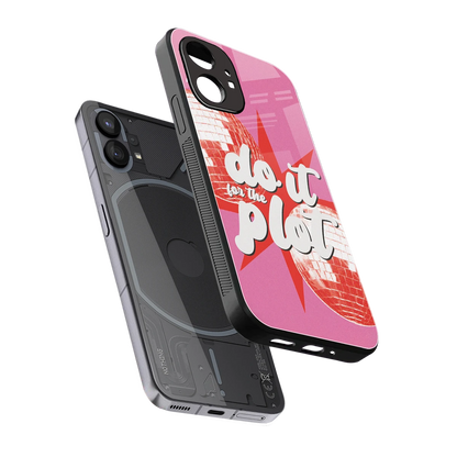 For The Plot sleek nothing phone 1 cover with tempered glass back and TPU edges