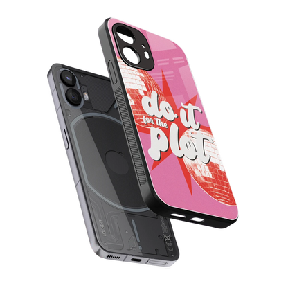 For The Plot sleek nothing phone 2 cover with tempered glass back and TPU edges