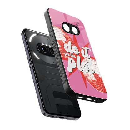 For The Plot sleek nothing phone 2a cover with tempered glass back and TPU edges