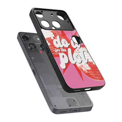 For The Plot sleek nothing phone 3 cover with tempered glass back and TPU edges