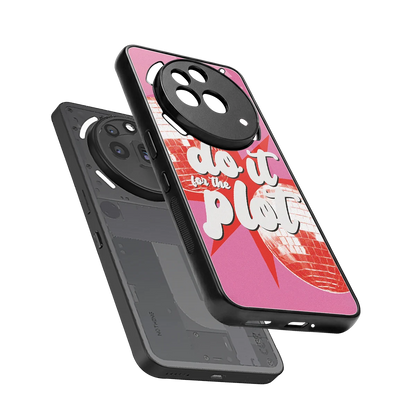 For The Plot sleek nothing phone 3a pro cover with tempered glass back and TPU edges