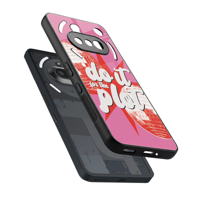 For The Plot sleek nothing phone 3a cover with tempered glass back and TPU edges