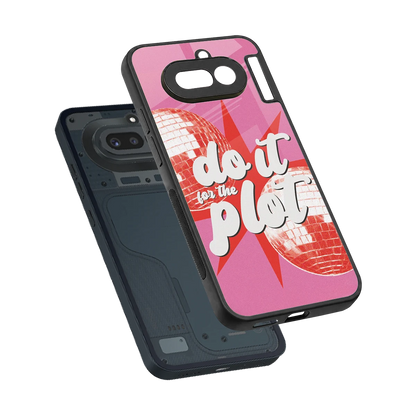 For The Plot sleek nothing phone 4a cover with tempered glass back and TPU edges