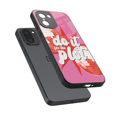 For The Plot sleek oneplus 15r cover with tempered glass back and TPU edges