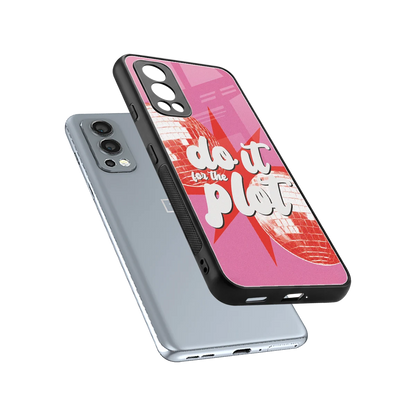 For The Plot sleek oneplus nord 2 cover with tempered glass back and TPU edges