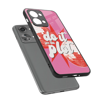 For The Plot sleek oneplus nord 2t cover with tempered glass back and TPU edges