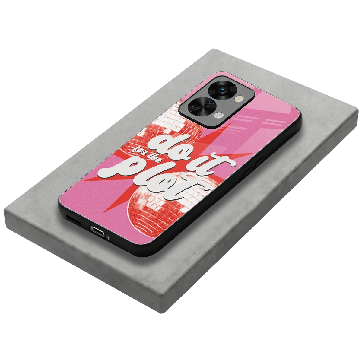 For The Plot stylish phone case for oneplus nord 2t | glossy glass and slim fit