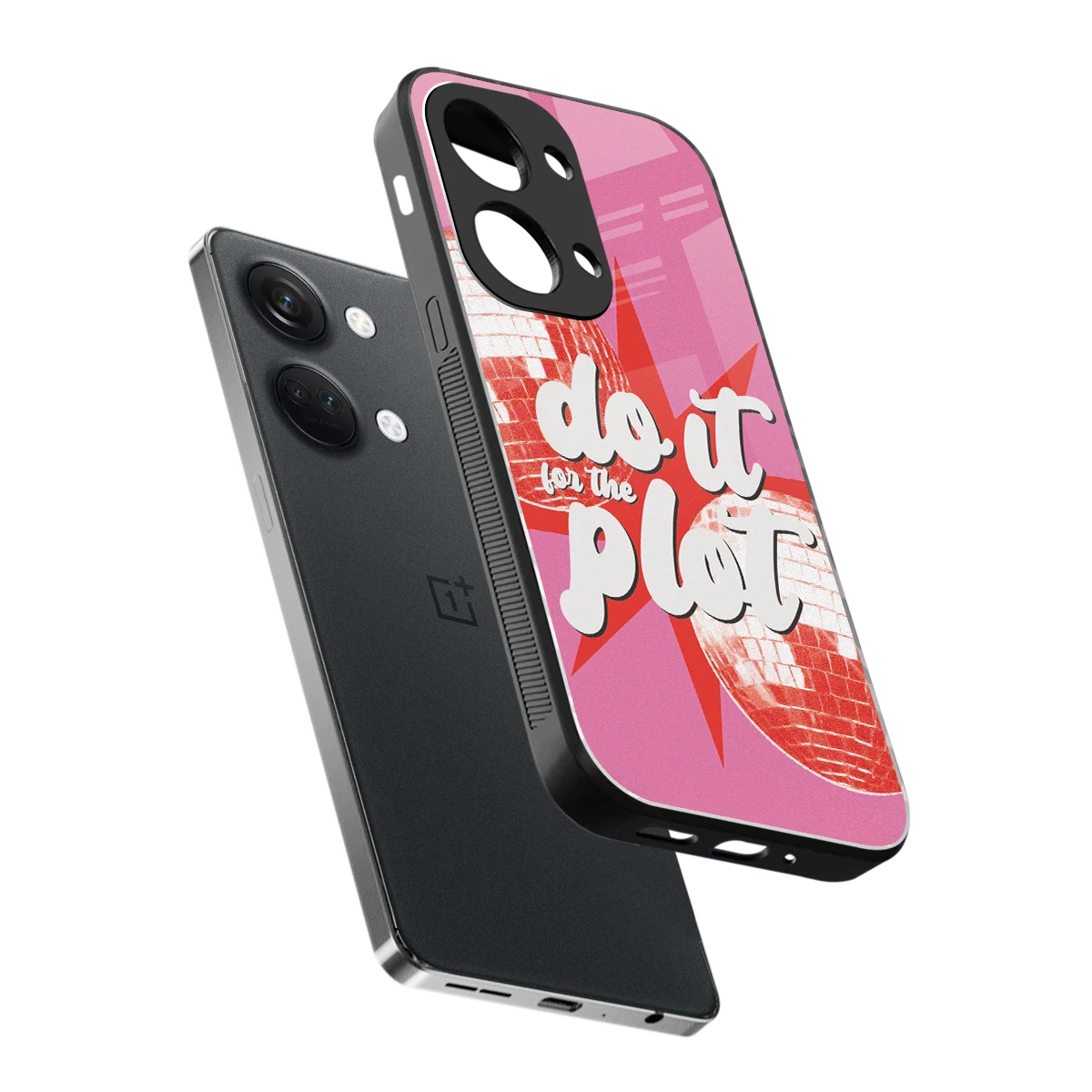For The Plot sleek oneplus nord 3 cover with tempered glass back and TPU edges