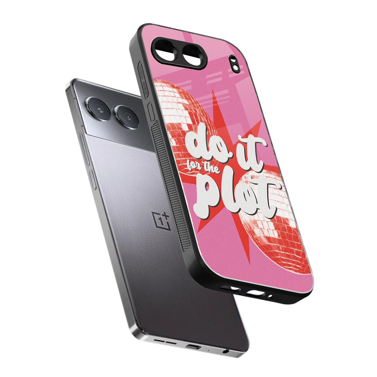 For The Plot sleek oneplus nord 4 cover with tempered glass back and TPU edges