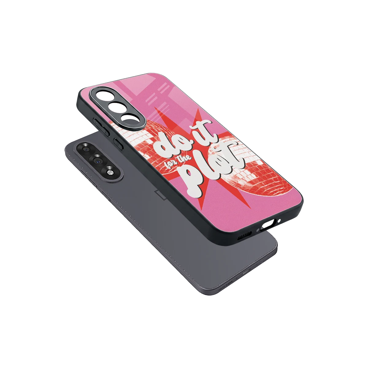 For The Plot sleek oneplus nord 5 cover with tempered glass back and TPU edges