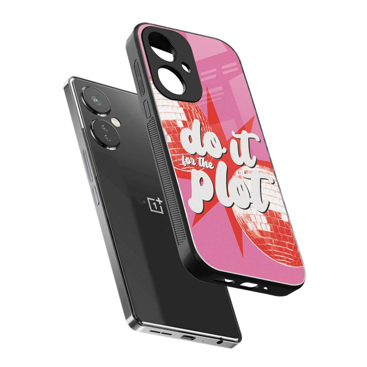 For The Plot sleek oneplus nord ce 3 cover with tempered glass back and TPU edges