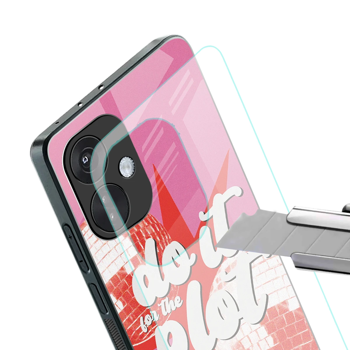 For The Plot stylish phone case for oneplus nord ce 3 | glossy glass and slim fit
