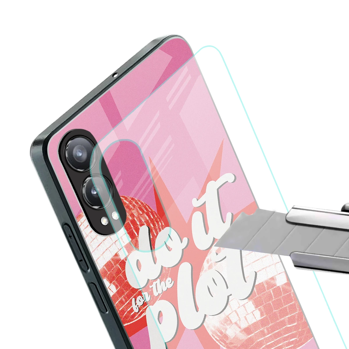 For The Plot stylish phone case for oneplus nord ce 4 lite | glossy glass and slim fit