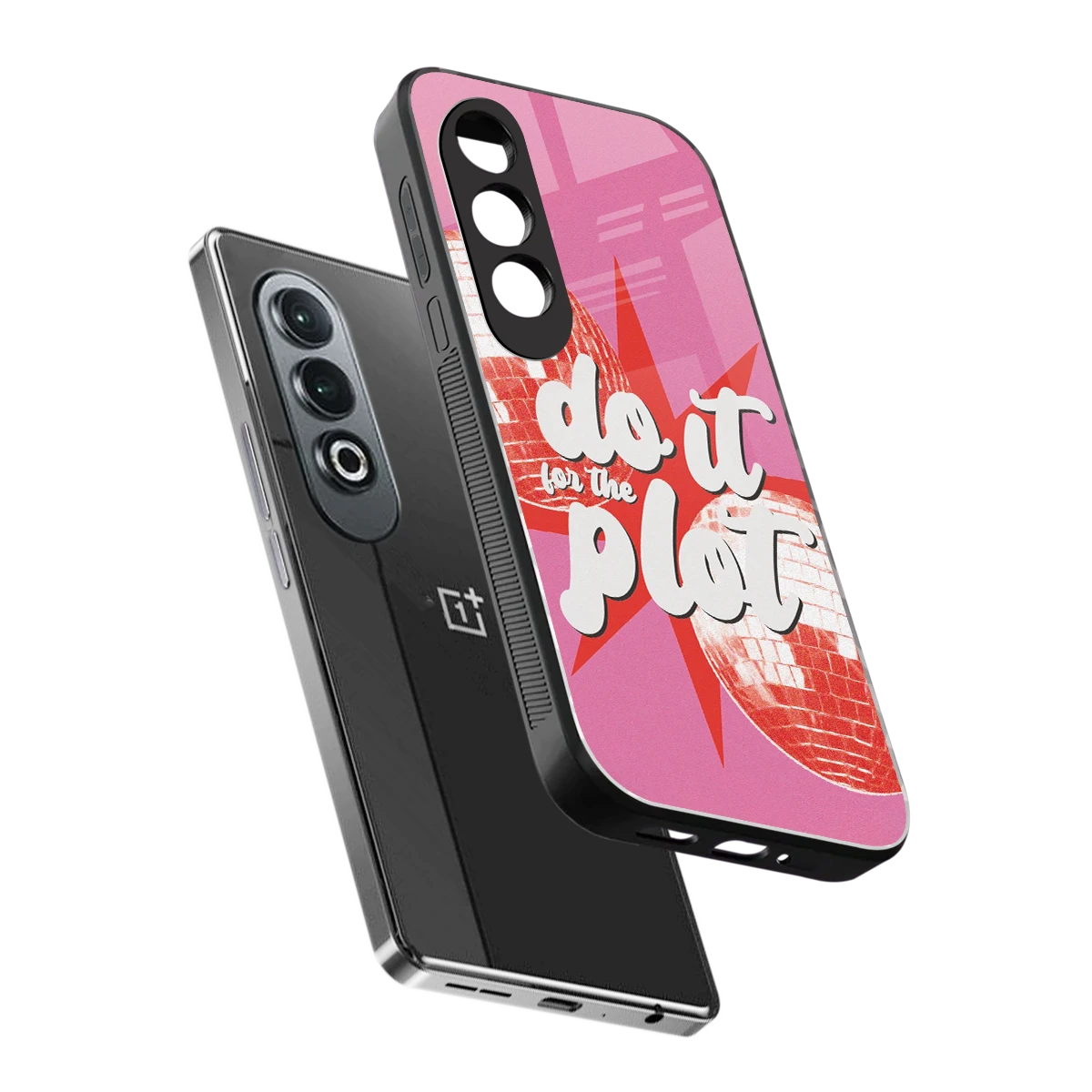 For The Plot sleek oneplus nord ce 4 cover with tempered glass back and TPU edges