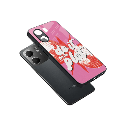 For The Plot sleek oppo a5x 5g cover with tempered glass back and TPU edges