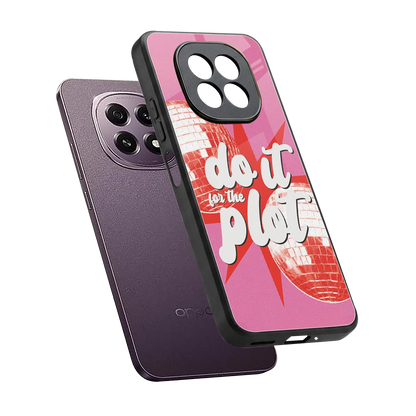 For The Plot sleek oppo f29 5g cover with tempered glass back and TPU edges