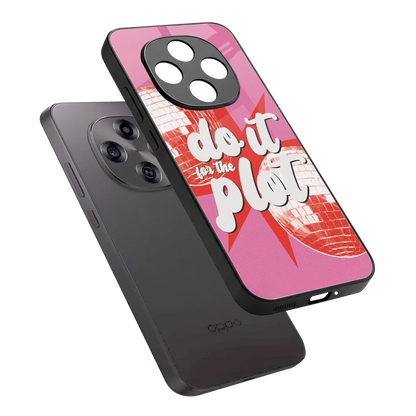 For The Plot sleek oppo f31 pro 5g cover with tempered glass back and TPU edges