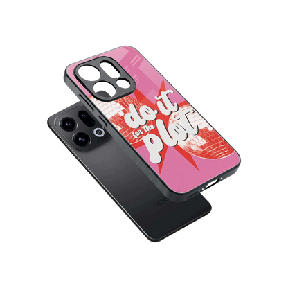For The Plot sleek oppo find x9 cover with tempered glass back and TPU edges