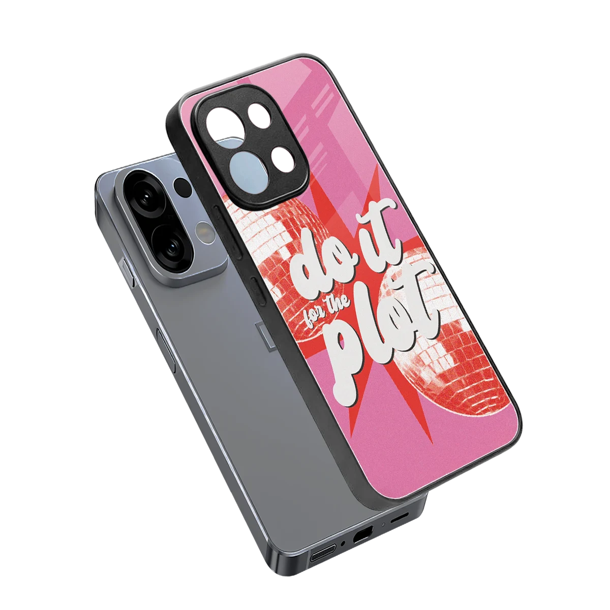 For The Plot sleek oppo k13 5g cover with tempered glass back and TPU edges