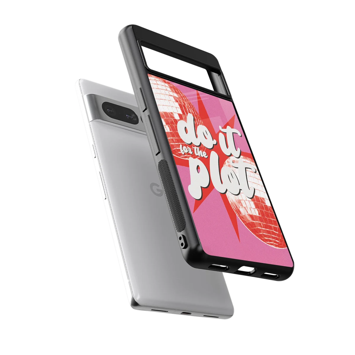 For The Plot sleek google pixel 7 pro cover with tempered glass back and TPU edges