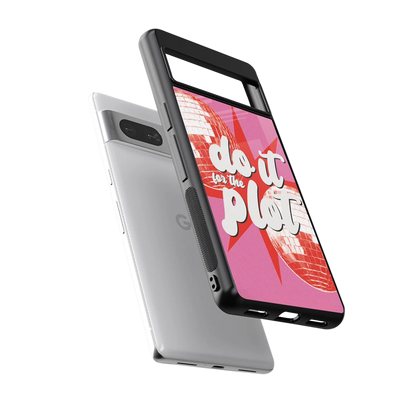 For The Plot sleek google pixel 7 cover with tempered glass back and TPU edges