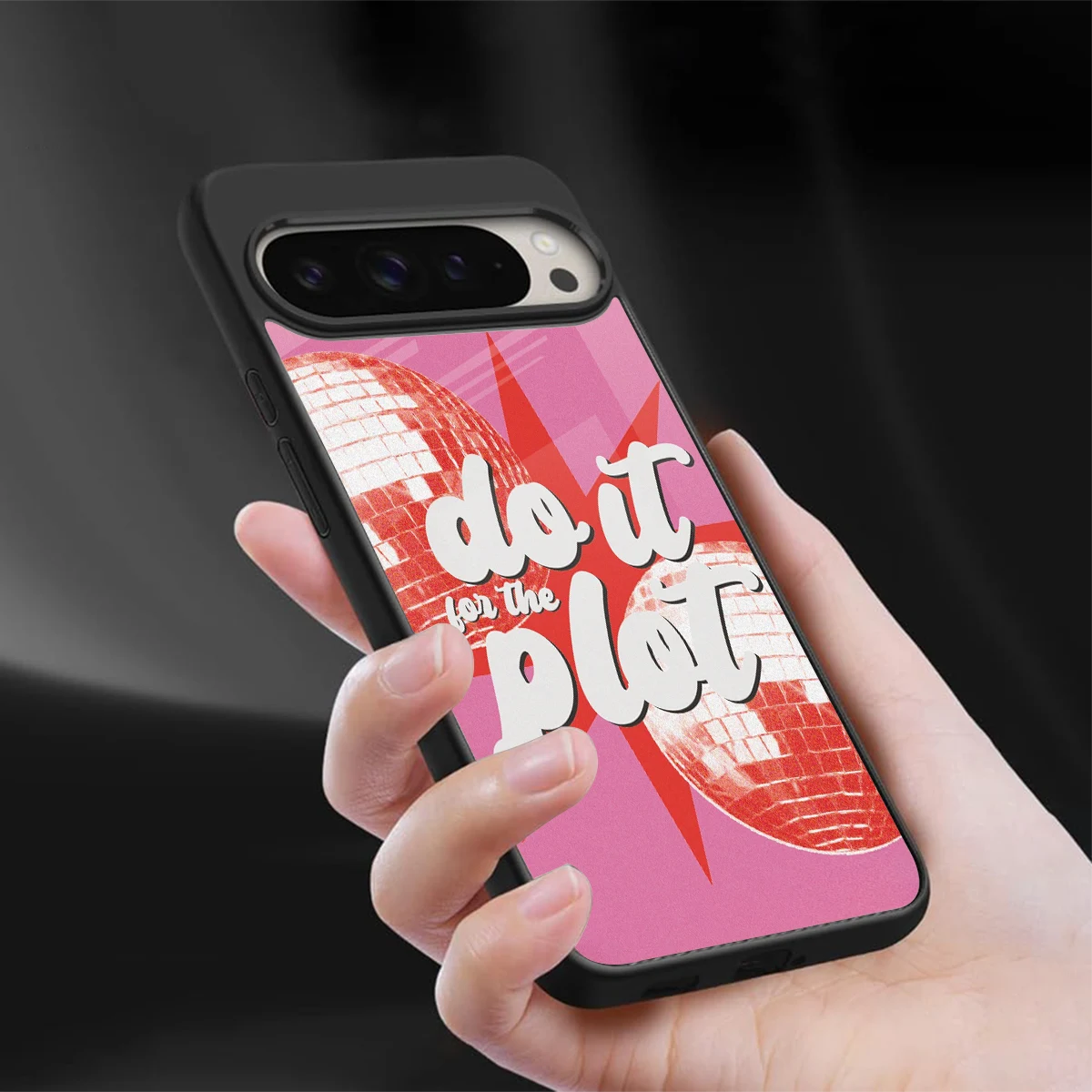 For The Plot sleek google pixel 9 pro cover with tempered glass back and TPU edges