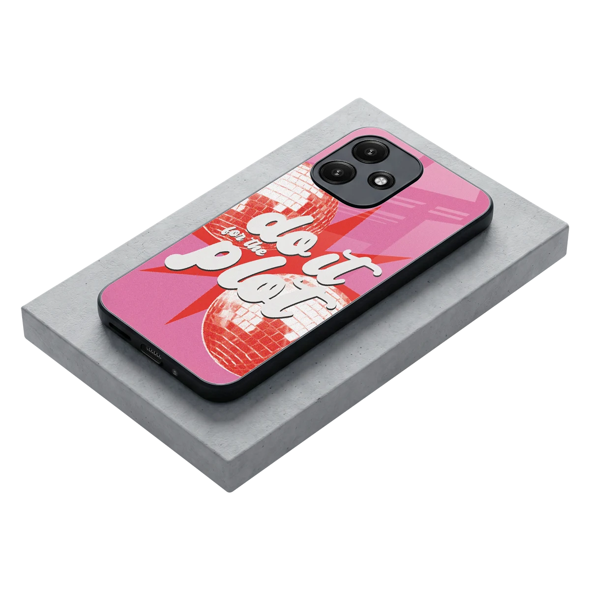 For The Plot stylish phone case for redmi 12 5g | glossy glass and slim fit