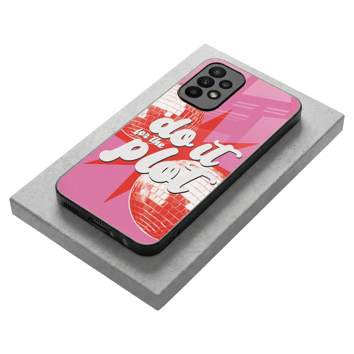 For The Plot stylish phone case for samsung galaxy a23 | glossy glass and slim fit