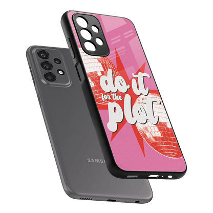 For The Plot sleek samsung galaxy a23 cover with tempered glass back and TPU edges