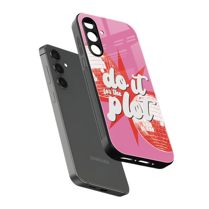 For The Plot sleek samsung galaxy a55 5g cover with tempered glass back and TPU edges