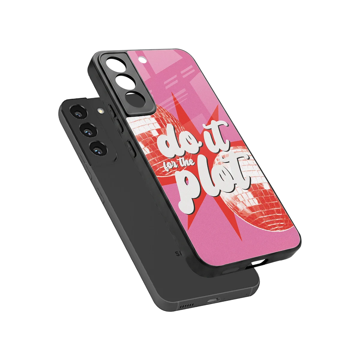 For The Plot sleek samsung galaxy s22 cover with tempered glass back and TPU edges