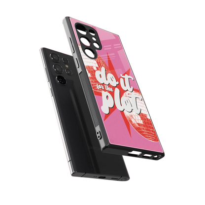 For The Plot sleek samsung galaxy s23 ultra cover with tempered glass back and TPU edges