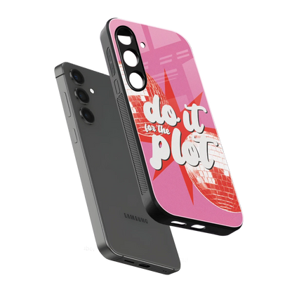 For The Plot sleek samsung galaxy s25 cover with tempered glass back and TPU edges