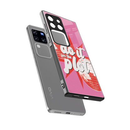 For The Plot sleekvivo v30 pro cover with tempered glass back and TPU edges