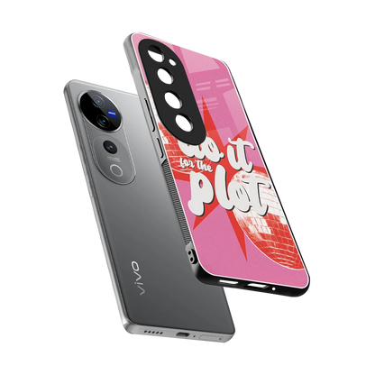 For The Plot sleek vivo v40 pro cover with tempered glass back and TPU edges