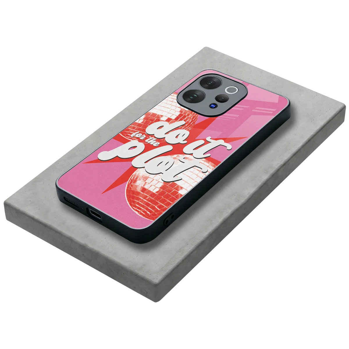For The Plot stylish phone case for vivo v70 | glossy glass and slim fit