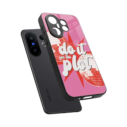 For The Plot sleek vivo x200 fe cover with tempered glass back and TPU edges