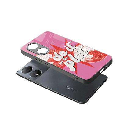For The Plot sleek Vivo-y100 cover with tempered glass back and TPU edges
