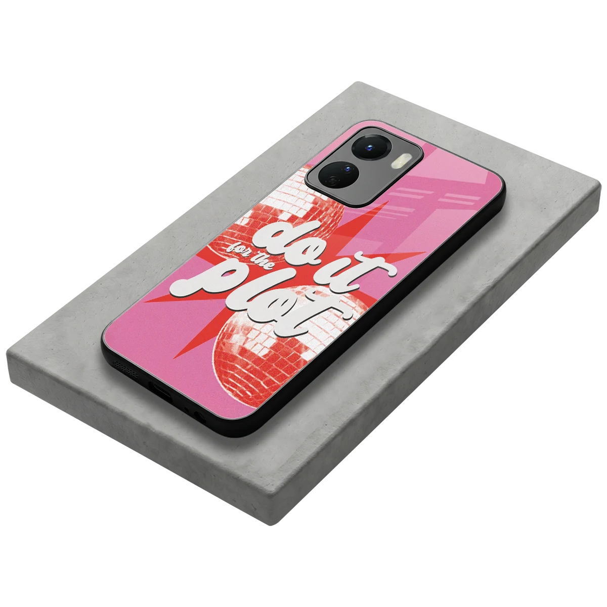 For The Plot stylish phone case for vivo y16 | glossy glass and slim fit