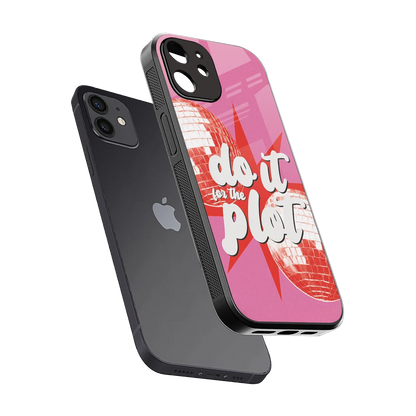 For The Plot sleek iphone 12 cover with tempered glass back and TPU edges