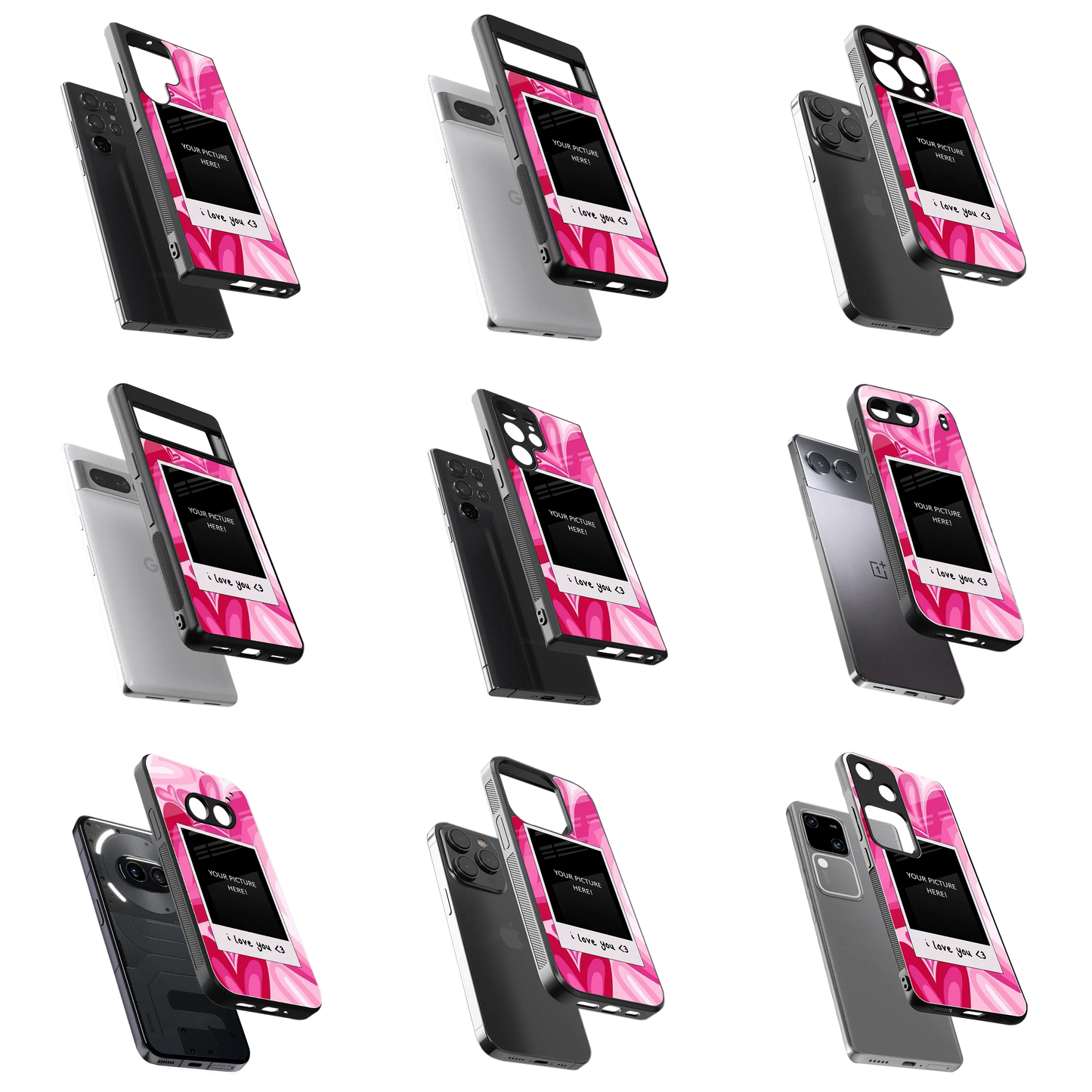 Polaroid Personalised Glass Phone Case