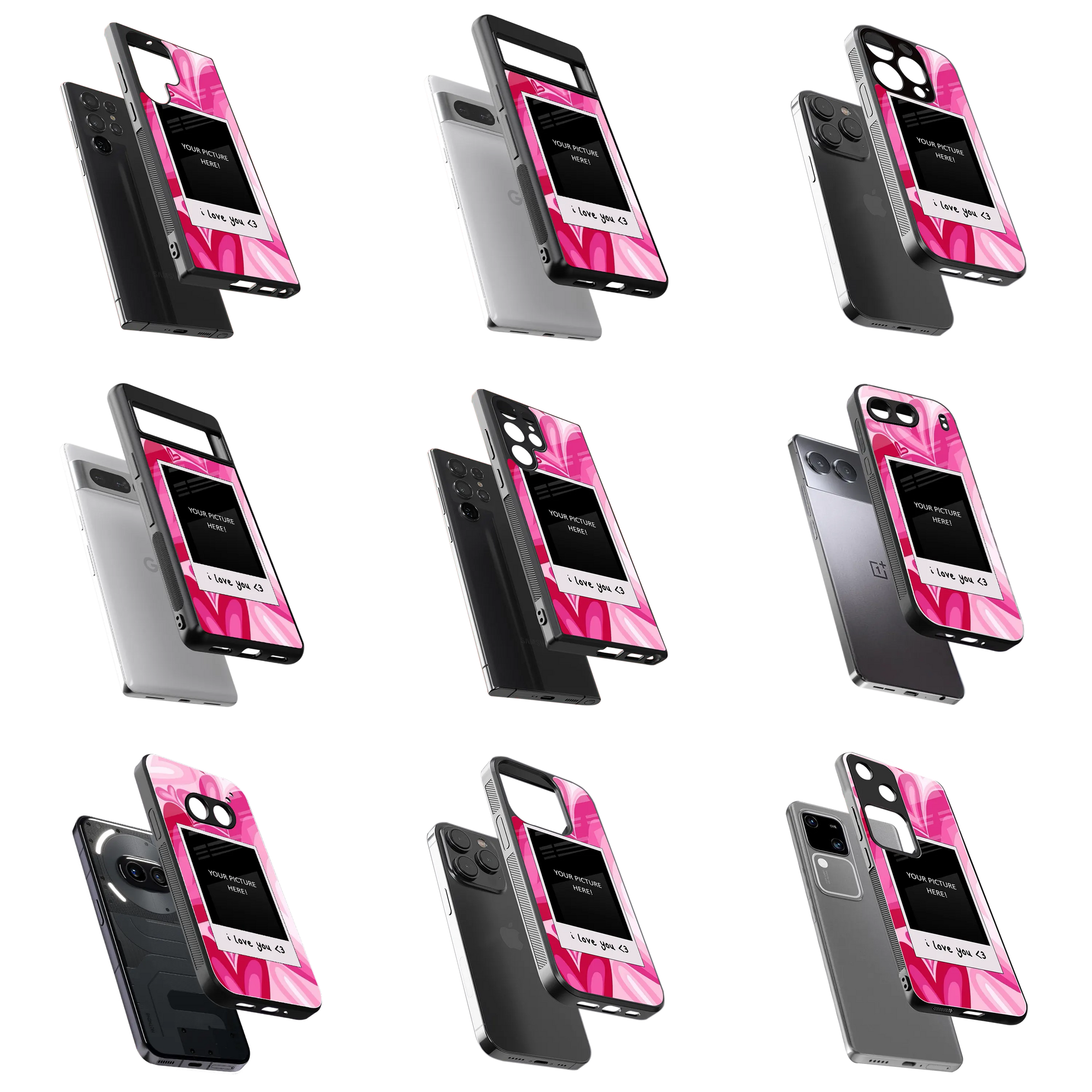 Polaroid Personalised Glass Phone Case